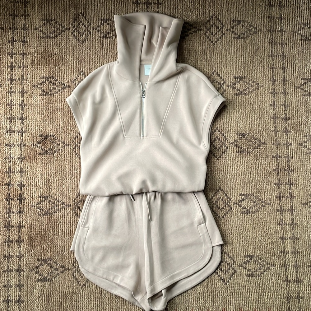 Varley Shorts and Top Light Taupe